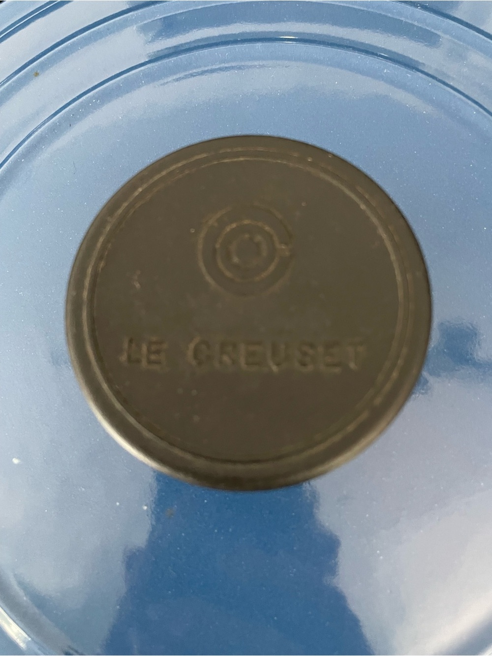 Vintage Le Creuset Blue Enameled Cast Iron Dutch Oven π - Picture 2 of 7